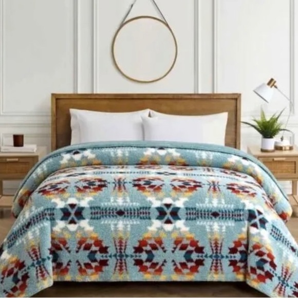 Pendleton Bedding New Pendleton King Size Legend Lake Aqua Sherpa